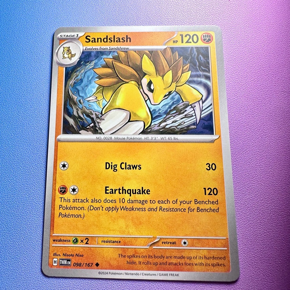sandslash - 098/167 (uncommon) — pokemon: twilight masquerade